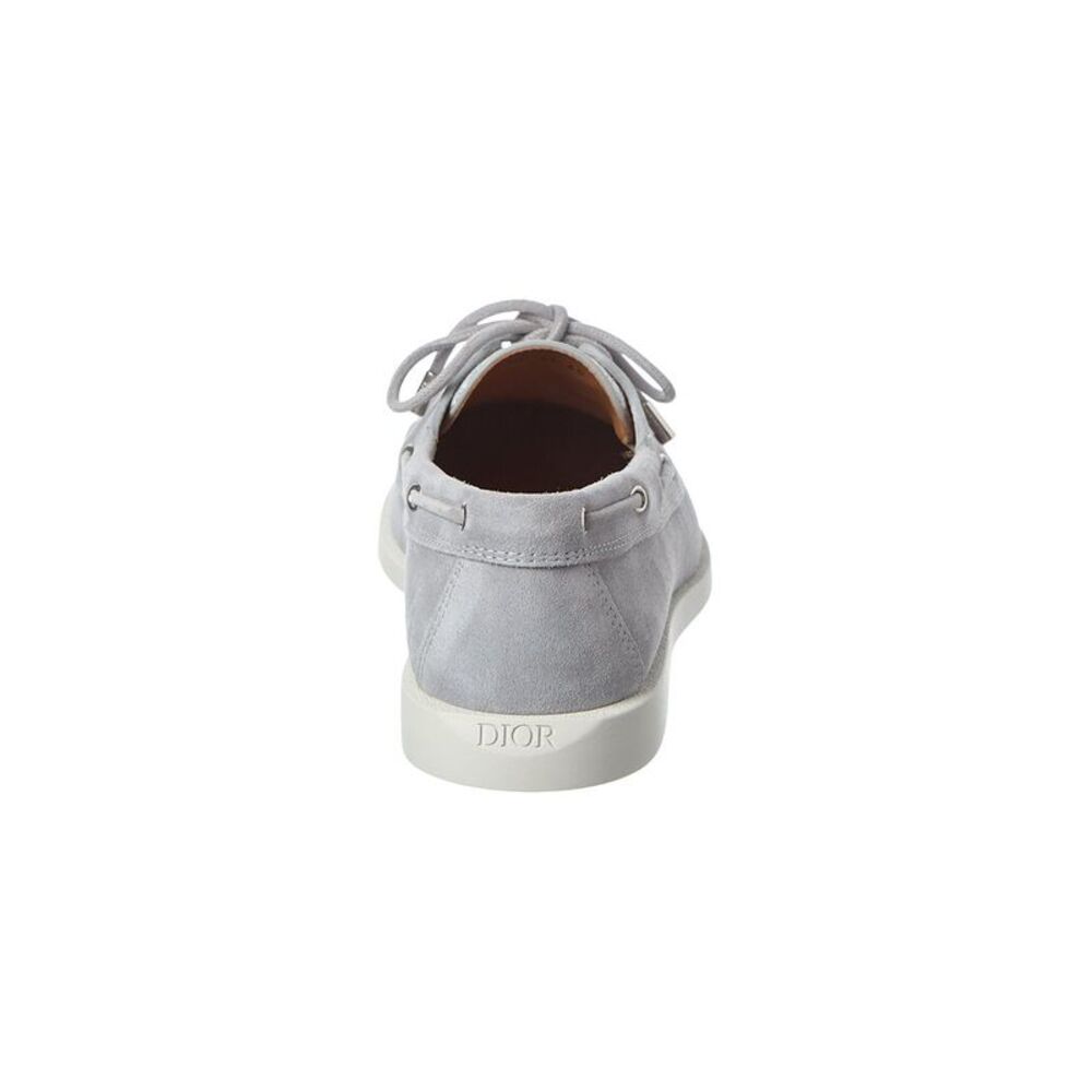 Dior Granville Suede & Canvas Boat Shoe, Grey - Picture 3 of 5